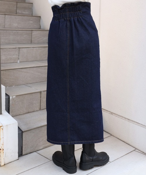 one after another NICE CLAUP(ワンアフターアナザーナイスクラップ)の「美シルエットでスタイルアップして履ける。ハイウエストタイトスカート(スカート・レディース・ブラック/アイボリー/ダークインディゴブルー/ブラウン系その他・SMALL/MEDIUM)」の5枚目の写真