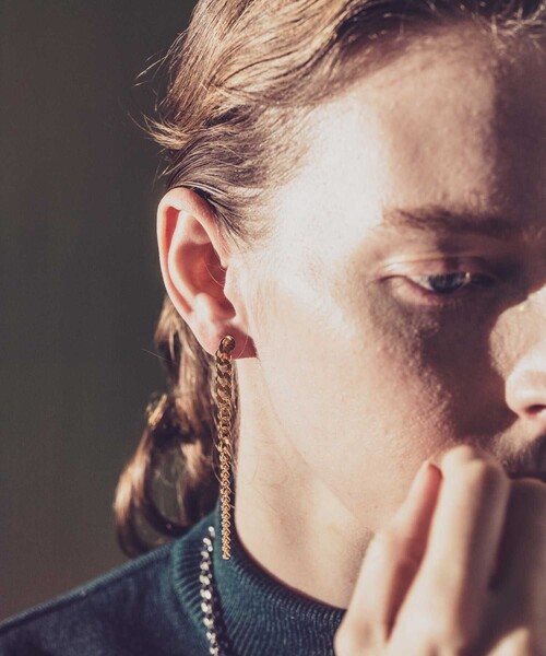 and cloud（アンドクラウド）の「Gradation Long Earring M / Single（イヤリング・レディース・シルバー/ゴールド系その他/シルバー系その他/イエローゴールド・FREE）」の10枚目の写真