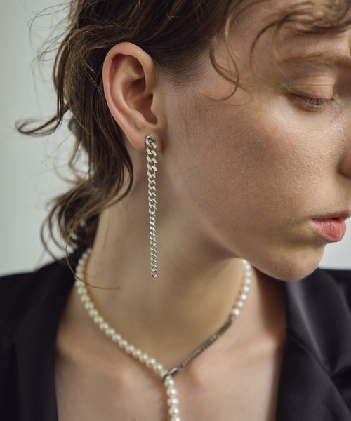 and cloud（アンドクラウド）の「Gradation Long Earring M / Single（イヤリング・レディース・シルバー/ゴールド系その他/シルバー系その他/イエローゴールド・FREE）」の21枚目の写真