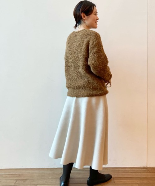 BEARDSLEY（ビアズリー）の「イタリーヤーンプルオーバー（ニット/セーター・レディース・アイボリー/キャメル・FREE）」の16枚目の写真