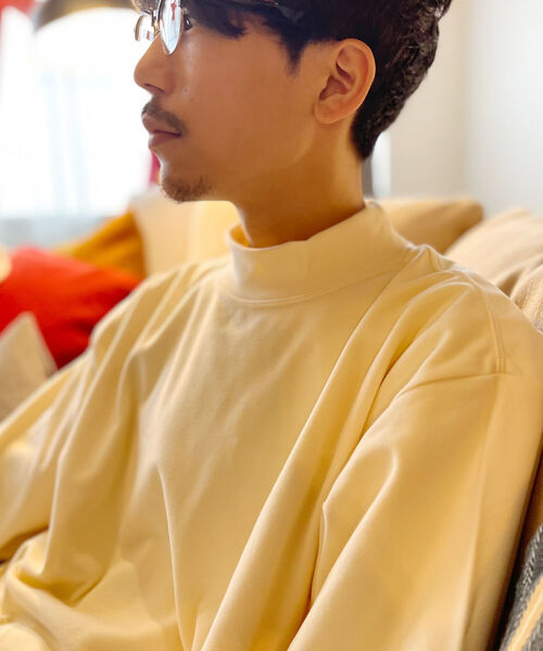 GLOSTER（グロスター）の「【GLOSTER/グロスター】ミリタリースムース モックネックカットソー（Tシャツ/カットソー・メンズ・ベージュ/チャコールグレー/アイボリー・LARGE/MEDIUM）」の2枚目の写真