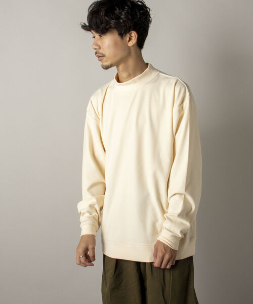 GLOSTER（グロスター）の「【GLOSTER/グロスター】ミリタリースムース モックネックカットソー（Tシャツ/カットソー・メンズ・ベージュ/チャコールグレー/アイボリー・LARGE/MEDIUM）」の9枚目の写真