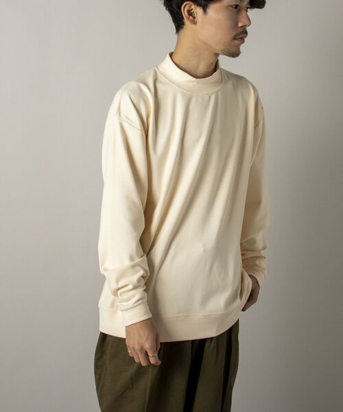 GLOSTER（グロスター）の「【GLOSTER/グロスター】ミリタリースムース モックネックカットソー（Tシャツ/カットソー・メンズ・ベージュ/チャコールグレー/アイボリー・LARGE/MEDIUM）」の10枚目の写真