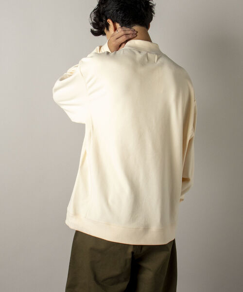 GLOSTER（グロスター）の「【GLOSTER/グロスター】ミリタリースムース モックネックカットソー（Tシャツ/カットソー・メンズ・ベージュ/チャコールグレー/アイボリー・LARGE/MEDIUM）」の11枚目の写真