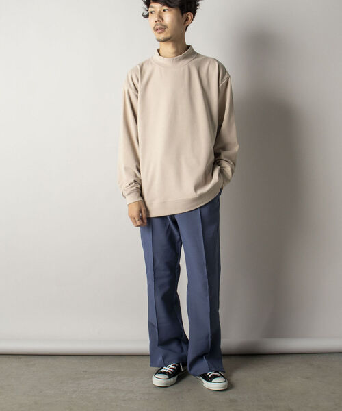 GLOSTER（グロスター）の「【GLOSTER/グロスター】ミリタリースムース モックネックカットソー（Tシャツ/カットソー・メンズ・ベージュ/チャコールグレー/アイボリー・LARGE/MEDIUM）」の12枚目の写真