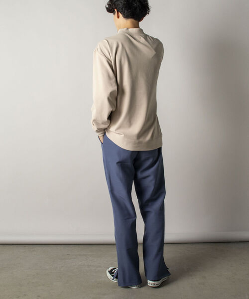 GLOSTER（グロスター）の「【GLOSTER/グロスター】ミリタリースムース モックネックカットソー（Tシャツ/カットソー・メンズ・ベージュ/チャコールグレー/アイボリー・LARGE/MEDIUM）」の13枚目の写真