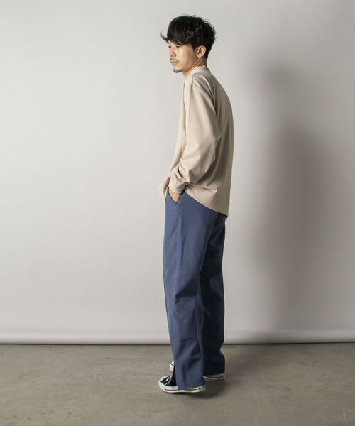 GLOSTER（グロスター）の「【GLOSTER/グロスター】ミリタリースムース モックネックカットソー（Tシャツ/カットソー・メンズ・ベージュ/チャコールグレー/アイボリー・LARGE/MEDIUM）」の14枚目の写真