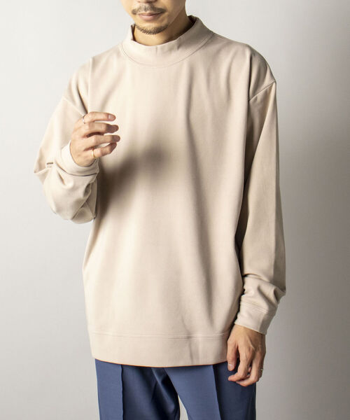 GLOSTER（グロスター）の「【GLOSTER/グロスター】ミリタリースムース モックネックカットソー（Tシャツ/カットソー・メンズ・ベージュ/チャコールグレー/アイボリー・LARGE/MEDIUM）」の15枚目の写真