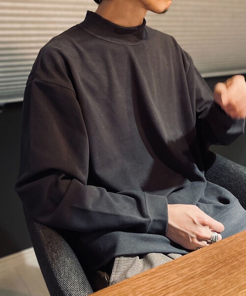 GLOSTER（グロスター）の「【GLOSTER/グロスター】ミリタリースムース モックネックカットソー（Tシャツ/カットソー・メンズ・ベージュ/チャコールグレー/アイボリー・LARGE/MEDIUM）」の20枚目の写真