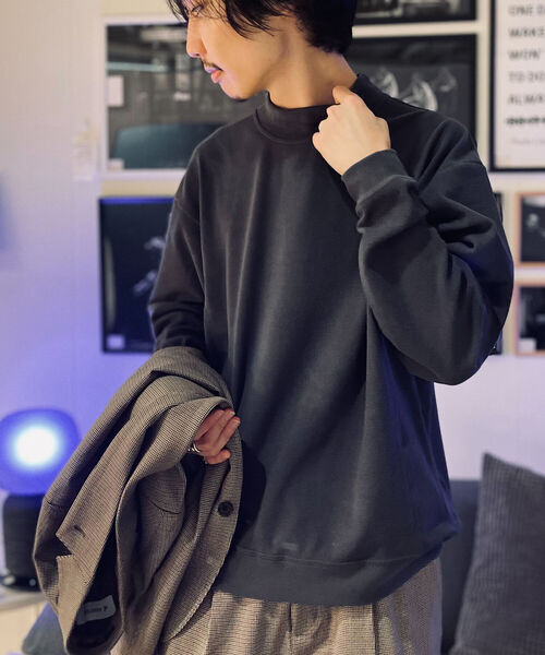 GLOSTER（グロスター）の「【GLOSTER/グロスター】ミリタリースムース モックネックカットソー（Tシャツ/カットソー・メンズ・ベージュ/チャコールグレー/アイボリー・LARGE/MEDIUM）」の22枚目の写真