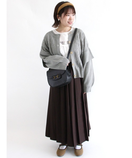 ehka sopo（エヘカソポ）の「ヨーク刺繍ブラウス（シャツ/ブラウス・レディース・オフホワイト/キナリ/ブラウン・ﾌﾘ-）」の10枚目の写真