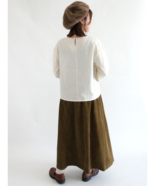 ehka sopo（エヘカソポ）の「ヨーク刺繍ブラウス（シャツ/ブラウス・レディース・オフホワイト/キナリ/ブラウン・ﾌﾘ-）」の13枚目の写真