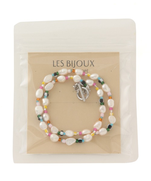 ADAM ET ROPE'（アダムエロペ）の「【LES BIJOUX】マルチカラー淡水パールネックレス（ネックレス・レディース・オフホワイト・FREE）」の4枚目の写真