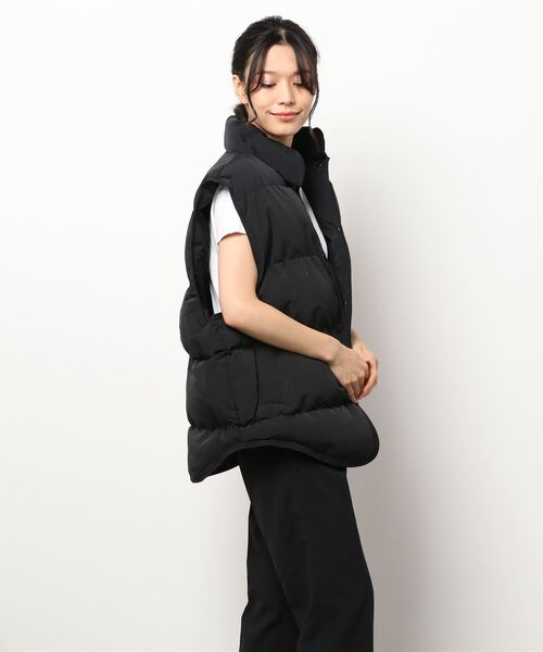 aimoha（アイモハ）の「フェイクダウンベスト（ダウンベスト・レディース・ベージュ/オフホワイト/ブラック・MEDIUM/LARGE/SMALL）」の5枚目の写真