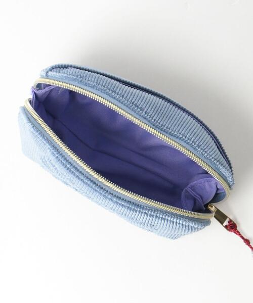 THE STATION STORE（ザ ステーション ストア）の「＜cache cache（カシュカシュ）＞刺繍コーデュロイ タッセルポーチ（ポーチ・レディース・オフホワイト/マスタード/コバルトブルー・FREE）」の6枚目の写真