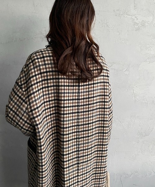 LE GLAZIK ルグラジック ノーカラーリバーシブルコート 36 ベージュ LE GLAZIK（ルグラジック）の「[LE GLAZIK/ル グラジック