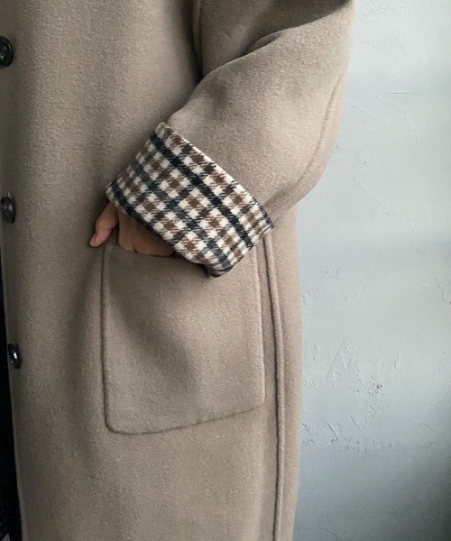 LE GLAZIK（ルグラジック）の「[LE GLAZIK/ル グラジック] リバーシブル ノーカラーウールコート（ノーカラーコート・レディース・ブラック/ベージュ・36）」の18枚目の写真