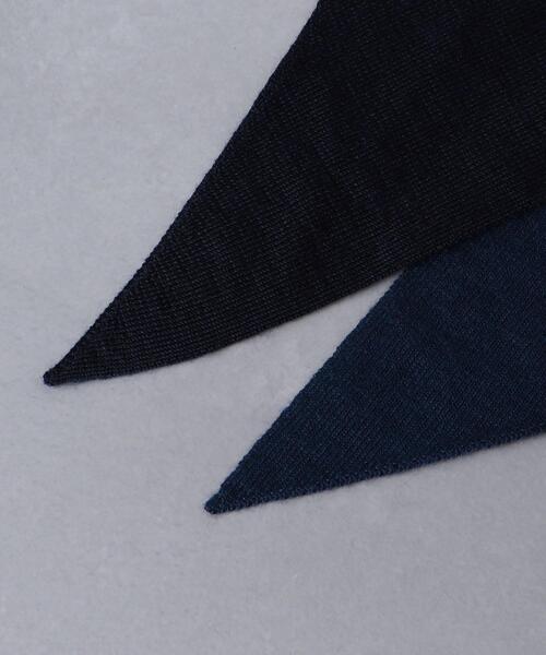 Dimaglia Cravatte（ディマリアクラヴァッテ）の「＜DIMAGLIA CRAVATTE (ディマリア クラヴァッテ) ＞ 2トーン スモール ストール（ストール/ショール・メンズ・ダークブラウン/ネイビー/ダークグレー・FREE）」の4枚目の写真