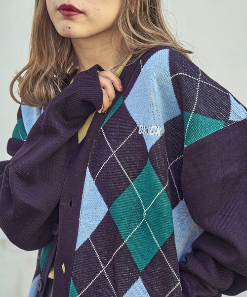 CHUCK（チャック）の「【CHUCK/チャック】 ARGYLE KNIT CARDIGAN/ユニ