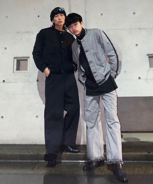 EDWIN（エドウィン）の「【ZOZO限定】　Nocty×EDWINコラボ　フリンジワイドフレアパンツ（デニムパンツ・メンズ・ブラック/グレー・SMALL/LARGE/MEDIUM）」の14枚目の写真