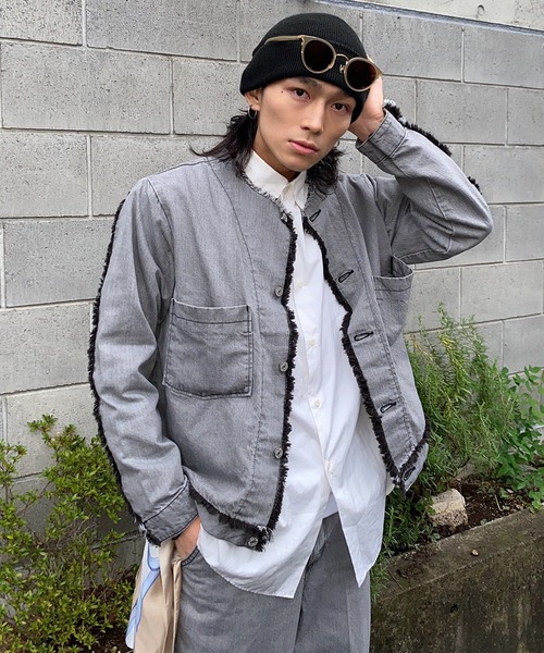 EDWIN（エドウィン）の「【ZOZO限定】　Nocty×EDWINコラボ　フリンジワイドフレアパンツ（デニムパンツ・メンズ・ブラック/グレー・SMALL/LARGE/MEDIUM）」の16枚目の写真