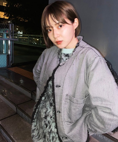 EDWIN（エドウィン）の「【ZOZO限定】　Nocty×EDWINコラボ　フリンジワイドフレアパンツ（デニムパンツ・メンズ・ブラック/グレー・SMALL/LARGE/MEDIUM）」の21枚目の写真