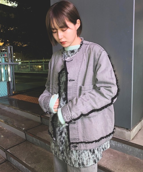 EDWIN（エドウィン）の「【ZOZO限定】　Nocty×EDWINコラボ　フリンジワイドフレアパンツ（デニムパンツ・メンズ・ブラック/グレー・SMALL/LARGE/MEDIUM）」の22枚目の写真