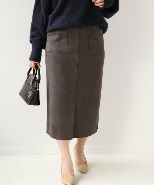 Simplicite（サンプリシテ）の「フェイクスエード タイトスカート◆（スカート・レディース・チャコールグレー/ブラウン/ベージュ・SMALL/MEDIUM）」の21枚目の写真