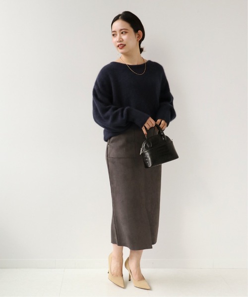 Simplicite（サンプリシテ）の「フェイクスエード タイトスカート◆（スカート・レディース・チャコールグレー/ブラウン/ベージュ・SMALL/MEDIUM）」の11枚目の写真