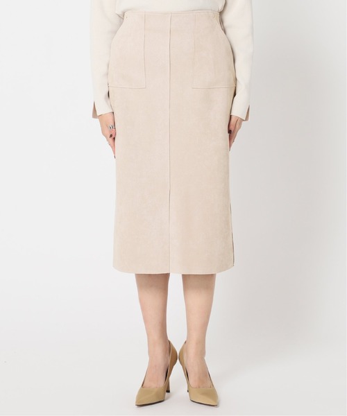 Simplicite（サンプリシテ）の「フェイクスエード タイトスカート◆（スカート・レディース・チャコールグレー/ブラウン/ベージュ・SMALL/MEDIUM）」の19枚目の写真