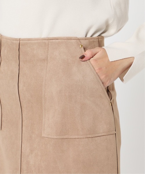Simplicite（サンプリシテ）の「フェイクスエード タイトスカート◆（スカート・レディース・チャコールグレー/ブラウン/ベージュ・SMALL/MEDIUM）」の10枚目の写真