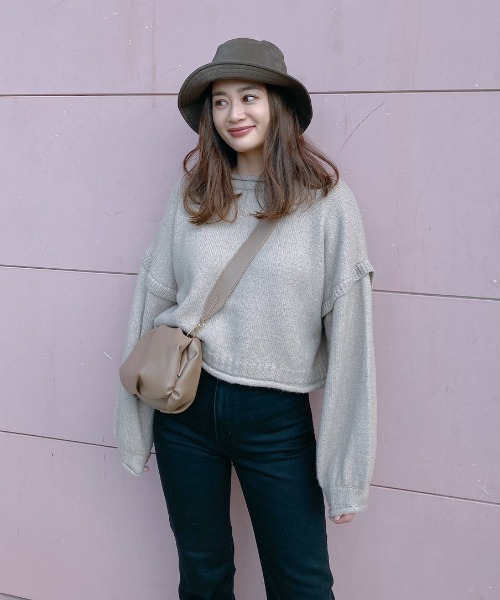 Vicente(ヴィセンテ)の「Arusha round bag(ショルダーバッグ・レディース・ブラック/ベージュ・FREE)」の6枚目の写真