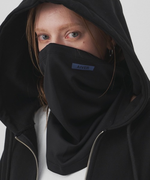 AIVER（アイバー）の「AIVER　ジャージネックガードマスク（ネックウォーマー/スヌード・メンズ・グレー/チャコールグレー/ブラック・FREE）」の2枚目の写真