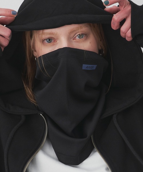 AIVER（アイバー）の「AIVER　ジャージネックガードマスク（ネックウォーマー/スヌード・メンズ・グレー/チャコールグレー/ブラック・FREE）」の19枚目の写真