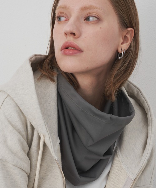 AIVER（アイバー）の「AIVER　ジャージネックガードマスク（ネックウォーマー/スヌード・メンズ・グレー/チャコールグレー/ブラック・FREE）」の13枚目の写真