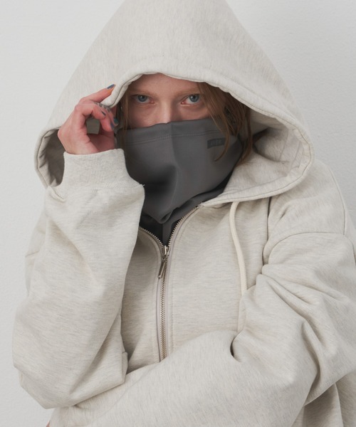 AIVER（アイバー）の「AIVER　ジャージネックガードマスク（ネックウォーマー/スヌード・メンズ・グレー/チャコールグレー/ブラック・FREE）」の10枚目の写真