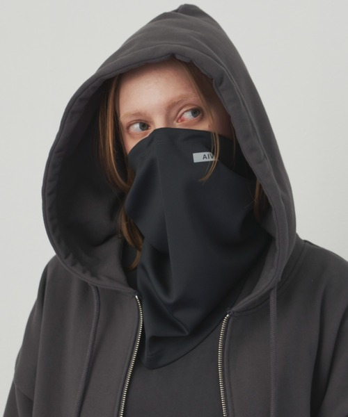 AIVER（アイバー）の「AIVER　ジャージネックガードマスク（ネックウォーマー/スヌード・メンズ・グレー/チャコールグレー/ブラック・FREE）」の6枚目の写真