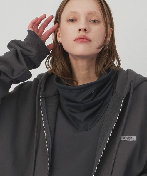 AIVER（アイバー）の「AIVER　ジャージネックガードマスク（ネックウォーマー/スヌード・メンズ・グレー/チャコールグレー/ブラック・FREE）」の8枚目の写真