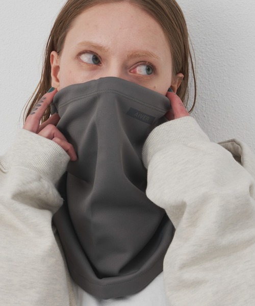 AIVER（アイバー）の「AIVER　ジャージネックガードマスク（ネックウォーマー/スヌード・メンズ・グレー/チャコールグレー/ブラック・FREE）」の12枚目の写真