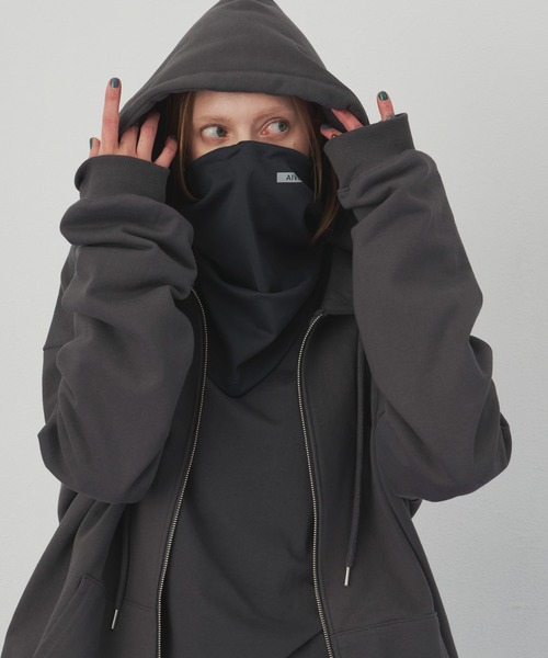 AIVER（アイバー）の「AIVER　ジャージネックガードマスク（ネックウォーマー/スヌード・メンズ・グレー/チャコールグレー/ブラック・FREE）」の7枚目の写真