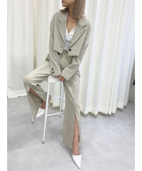 GYDA（ジェイダ）の「【セットアップ着用可】HEMスリット ポンチパンツ（その他パンツ・レディース・パープル/ベージュ・FREE）」の15枚目の写真