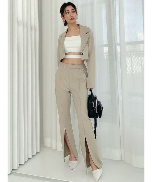 GYDA（ジェイダ）の「【セットアップ着用可】HEMスリット ポンチパンツ（その他パンツ・レディース・パープル/ベージュ・FREE）」の18枚目の写真