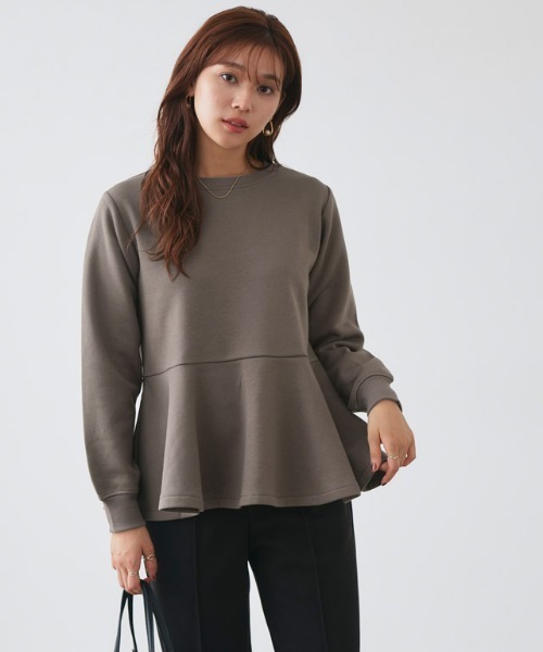 Pierrot（ピエロ）の「裏起毛フレアデザインプルオーバー（スウェット・レディース・ブラック/オフホワイト/モカ/ラベンダー/ネイビー/チャコール・M/L）」の21枚目の写真