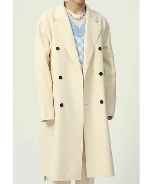 WESTBOY(ウエストボーイ)の「【WB ORIGINALS】Belted Gown Coat WO21W4OT08(トレンチコート・メンズ・ホワイト/グレー/ブラック/イエロー・L/XL/M)」の3枚目の写真
