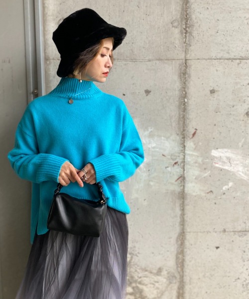 deux amour（ドゥーザムール）の「フリルハンドルミニボストンバッグ（ハンドバッグ・レディース・グリーン/ブラック/ブラウン・FREE）」の4枚目の写真