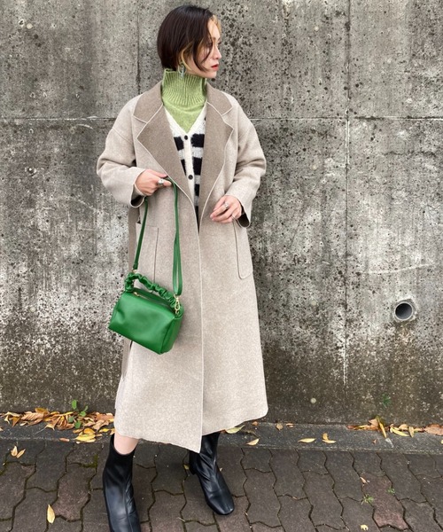 deux amour（ドゥーザムール）の「フリルハンドルミニボストンバッグ（ハンドバッグ・レディース・グリーン/ブラック/ブラウン・FREE）」の18枚目の写真