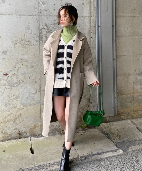 deux amour（ドゥーザムール）の「フリルハンドルミニボストンバッグ（ハンドバッグ・レディース・グリーン/ブラック/ブラウン・FREE）」の21枚目の写真