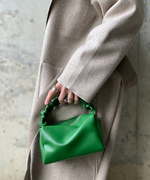 deux amour（ドゥーザムール）の「フリルハンドルミニボストンバッグ（ハンドバッグ・レディース・グリーン/ブラック/ブラウン・FREE）」の16枚目の写真