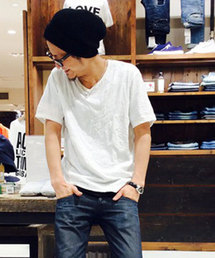 HAMNETT | 【HAMNETT】 ワッシャ―T / VネックTシャツ(Tシャツ/カットソー)