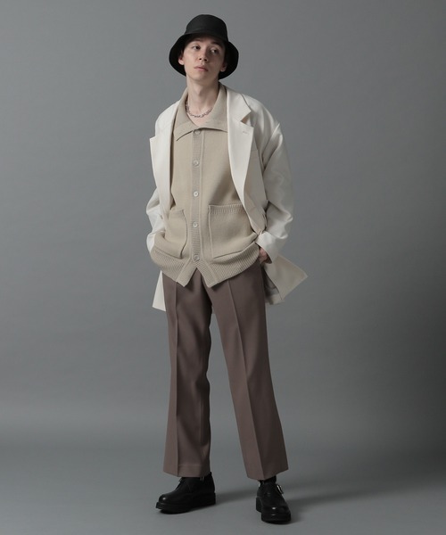 HARE（ハレ）の「2WAYシャツニットカーディガン(HARE)（カーディガン/ボレロ・メンズ・ブラック/ベージュ/グリーン・SMALL/MEDIUM）」の18枚目の写真